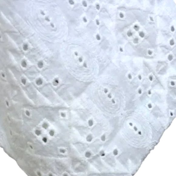 Current Elliot Eyelet T-Shirt Slip-On Dress, Dirty White, Size Medium - Picture 7 of 7